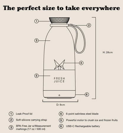 Fresh Juice USB Portable Blender - SavingEats